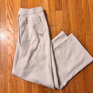 Puma Wide Leg Fleece Sweat Pants Women’s L
